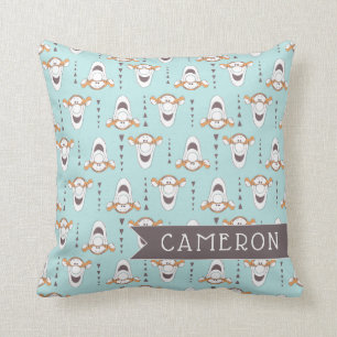 Winnie the Pooh   Tigger Triangle Pastel Pattern Throw Pillow