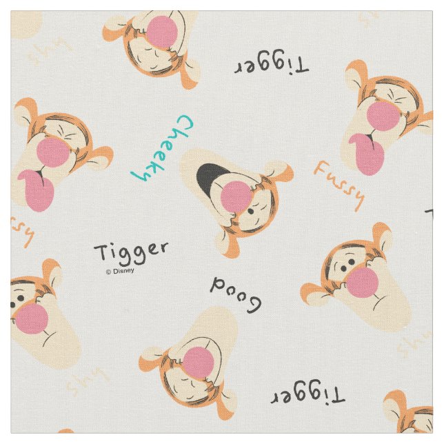 Winnie the Pooh | Tigger's Expressions Pattern Fabric (Close Up)
