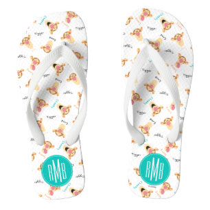 Winnie the Pooh   Tigger's Expressions Pattern Flip Flops