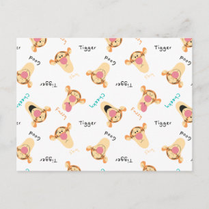 Winnie the Pooh   Tigger's Expressions Pattern Postcard
