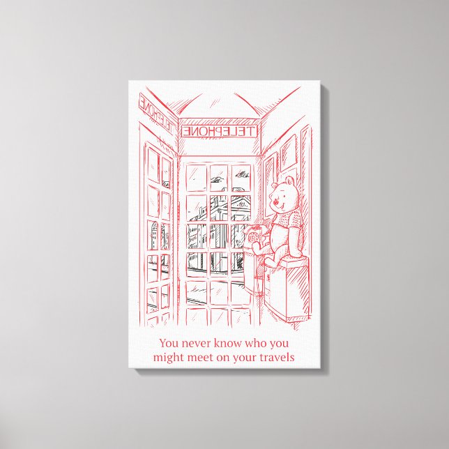 Winnie the Pooh | Travel Quote Canvas Print (Front)