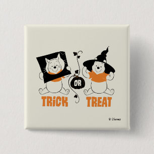 Winnie the Pooh   Trick or Treat 2 Inch Square Button