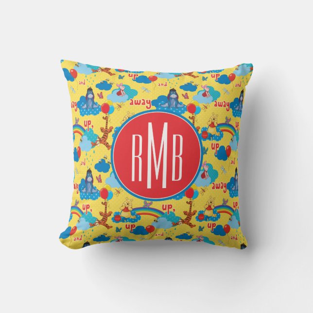 Winnie the Pooh | Up and Away Pattern Throw Pillow (Front)