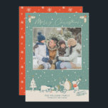Winnie the Pooh Vintage Christmas Card with Photo<br><div class="desc">Celebrate the holiday season with our Winnie the Pooh Vintage Christmas Card with Photo. Featuring a nostalgic design of Pooh Bear surrounded by festive decorations, this card brings a vintage Disney charm to your Christmas greetings. Customizable with your own photo and a special message, it’s a perfect way to share...</div>