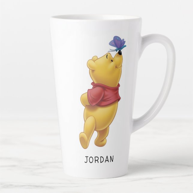 Winnie the Pooh With Butterfly Latte Mug (Right)