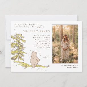 Winnie the Pooh Woodland Mommy To Bee Baby Shower Invitation