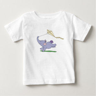 Winnie the Pooh's Heffalump Flying a Kite Baby T-Shirt