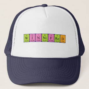 Winnifred casquette de nom de table périodique