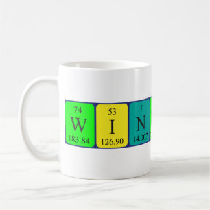 Winnifred nom de table périodique mug