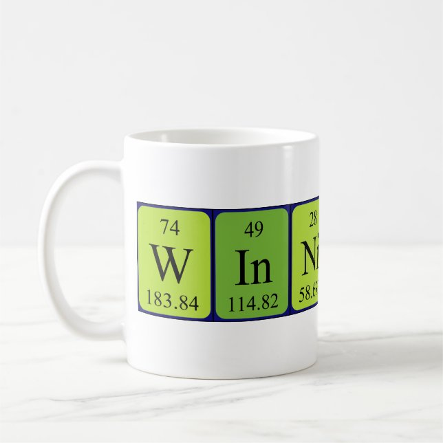 Winnifred nom de table périodique mug (Gauche)