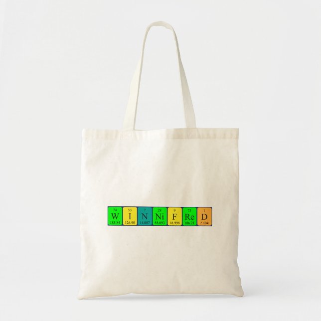 Winnifred periodic table name tote bag (Front)