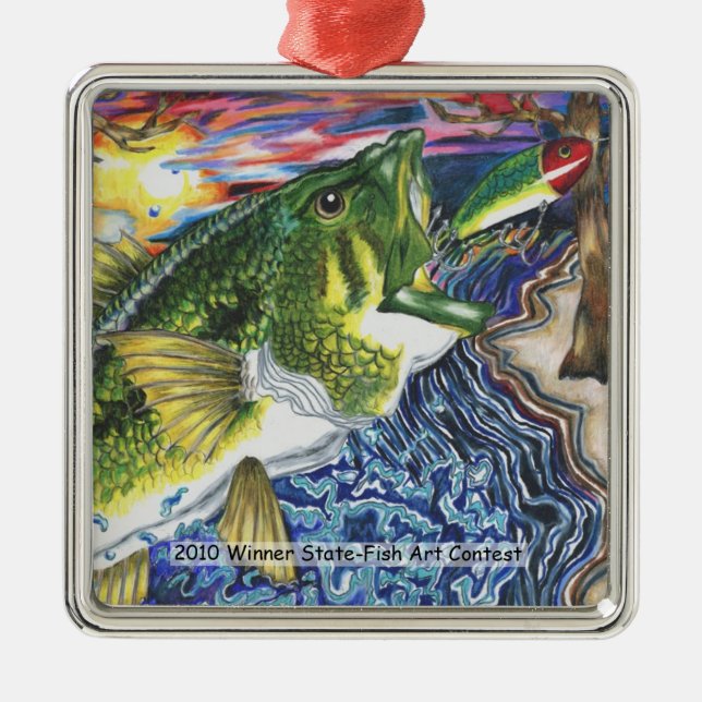 Winning Art By J. Skipper Grade 10 Metal Ornament (Front)