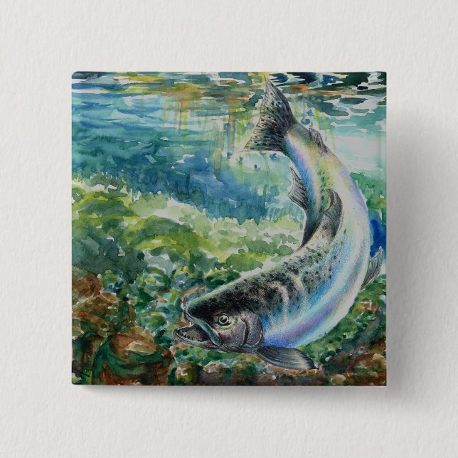 Winning Art By S. Chun Grade 11 2 Inch Square Button (Front)