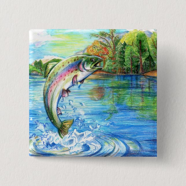 Winning artwork by M. Yuan, Grade 9 2 Inch Square Button (Front)
