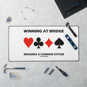 Winning At Bridge Requires A Common System Desk Mat