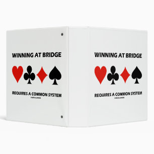 Winning At Bridge Requires Common System Card Suit Binder