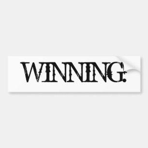 WINNING! BUMPER STICKER