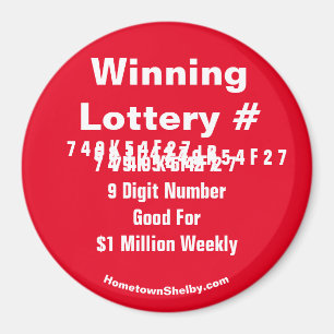 Winning Lottery Number Magnet