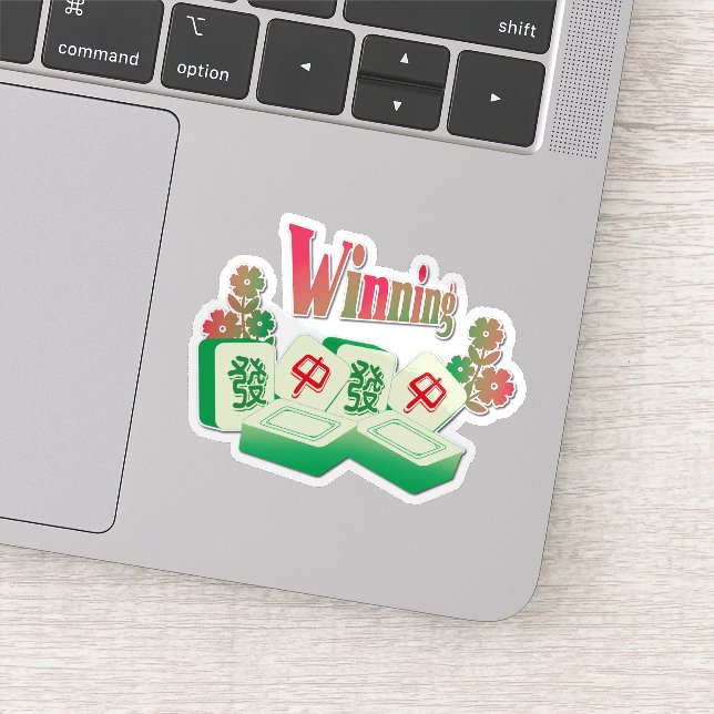 Winning Mahjong Sticker | Good Fortune Talisman (Detail)