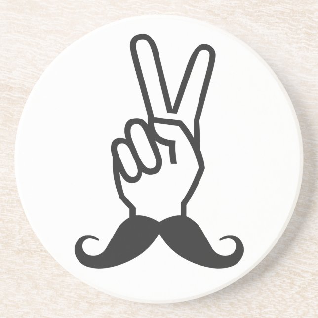 Winning Moustache custom coaster (Front)
