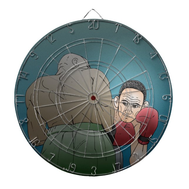 Winning or Losing Boxing Match Dartboard (Front)