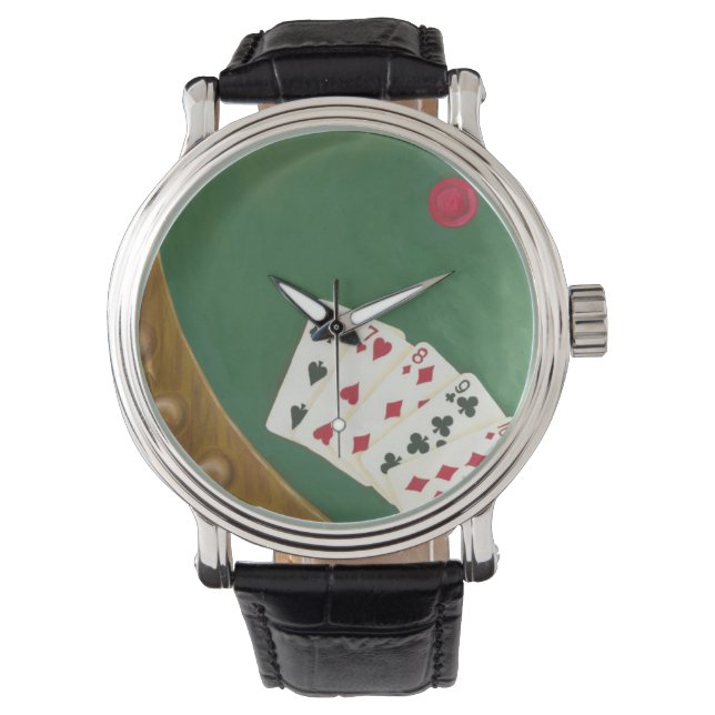 Winning Poker Hand Six Through Ten Watch (Front)