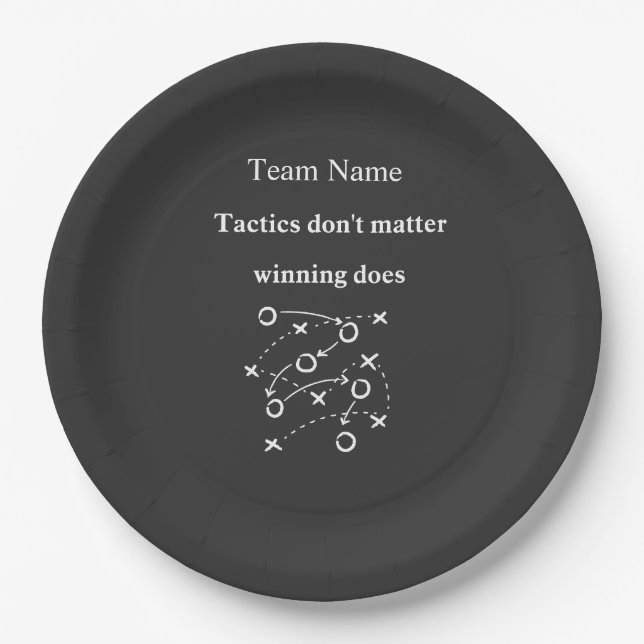 Winning Soccer Team Party Plate  Custom Gift (Front)