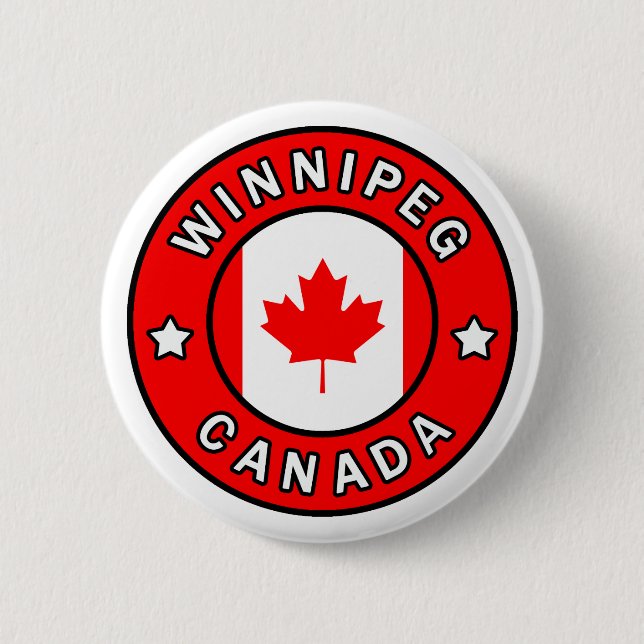 Winnipeg Canada 2 Inch Round Button (Front)