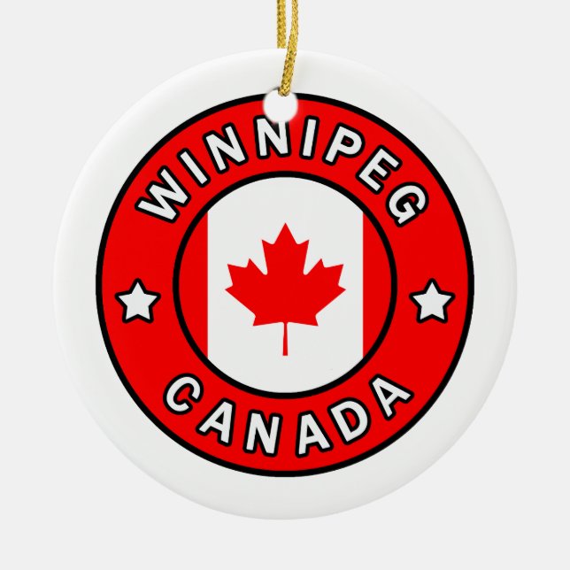 Winnipeg Canada Ceramic Ornament (Front)