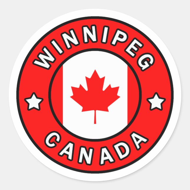 Winnipeg Canada Classic Round Sticker (Front)