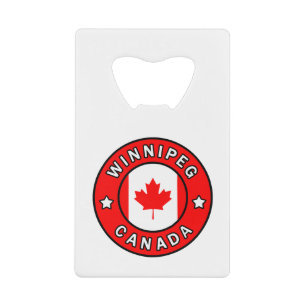 Winnipeg Canada Credit Card Bottle Opener