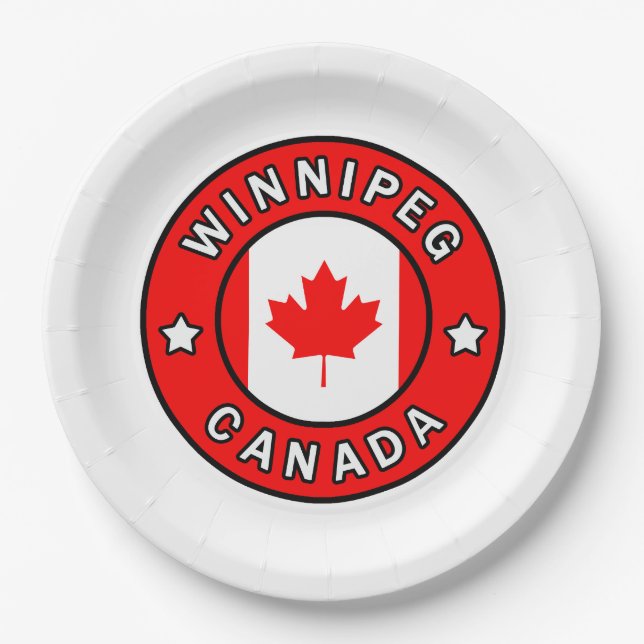 Winnipeg Canada Paper Plate (Front)