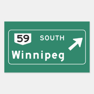 Winnipeg, Canada Road Sign Sticker