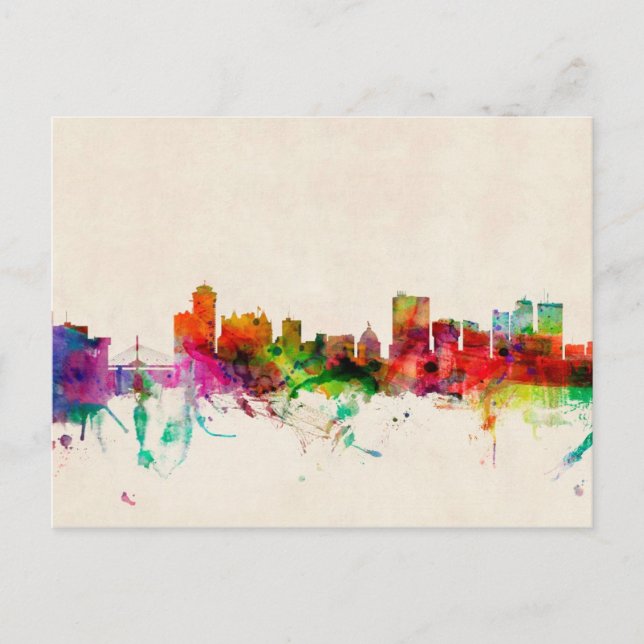 Winnipeg Canada Skyline Cityscape Postcard (Front)