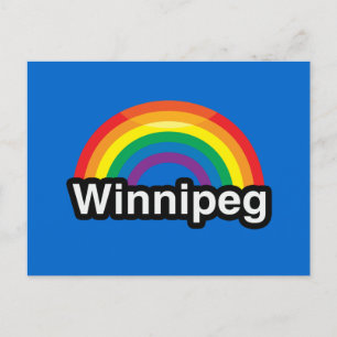 WINNIPEG LGBT PRIDE RAINBOW POSTCARD