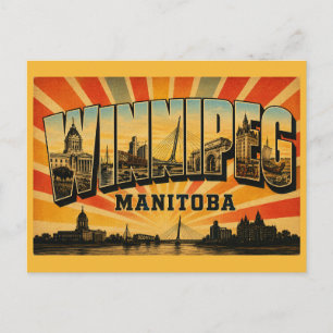 Winnipeg Manitoba Capital City Vintage Postcard
