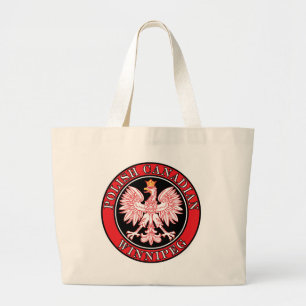 Winnipeg Polish Canadian Eagle Large Tote Bag