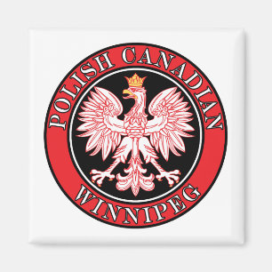 Winnipeg Polish Canadian Eagle Magnet