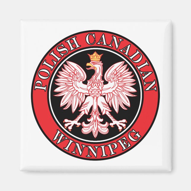 Winnipeg Polish Canadian Eagle Magnet (Front)