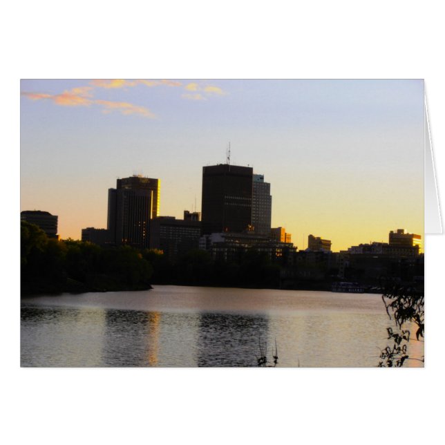 Winnipeg Skyline Greeting Card (Front Horizontal)