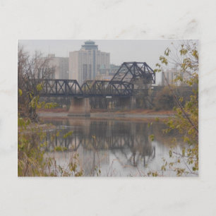 Winnipeg Train Bridge Postcard