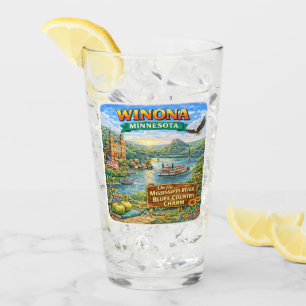 Winona, MN Minnesota Souvenir Gift Glass