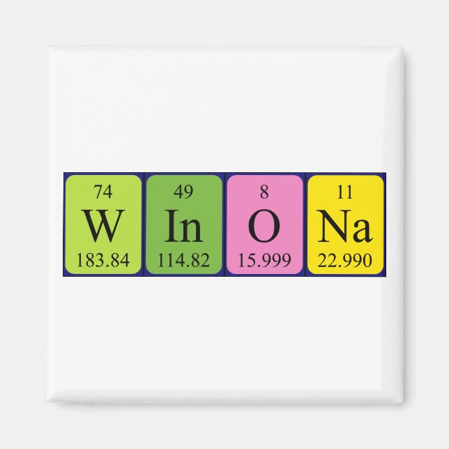 Winona periodic table name magnet (Front)
