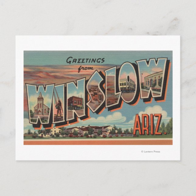 Winslow, Arizona - Large Letter Scenes Postcard (Front)