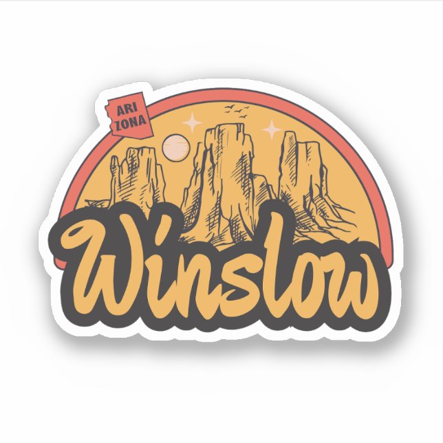 Winslow, Arizona  Sticker (Front)