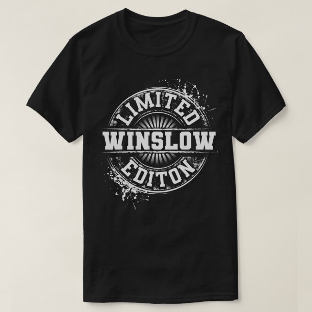 WINSLOW Funny Surname Family Tree Birthday Reunion T-Shirt (Design Front)