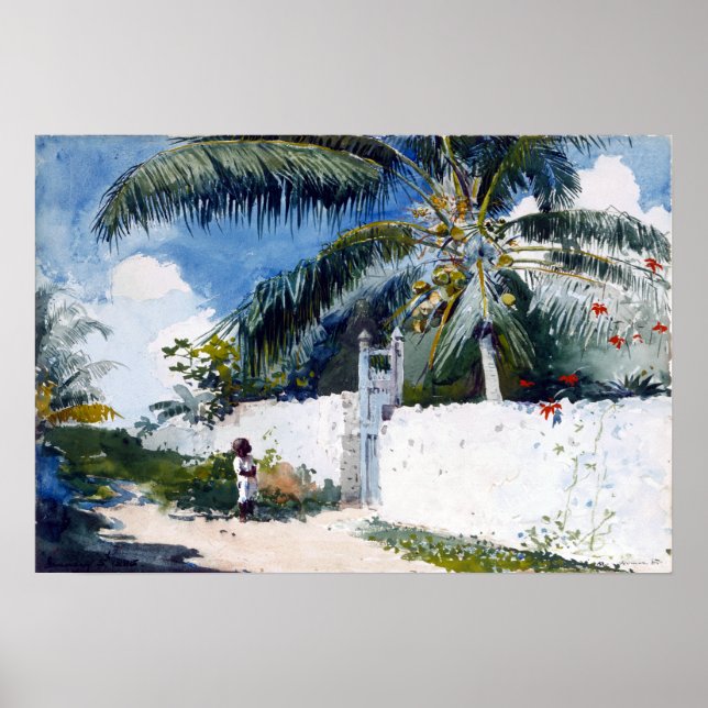 Winslow Homer A Garden in Nassau Poster (Front)