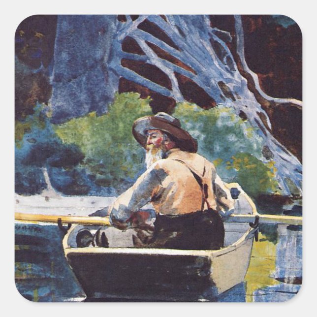 Winslow Homer - Adirondack Guide Square Sticker (Front)