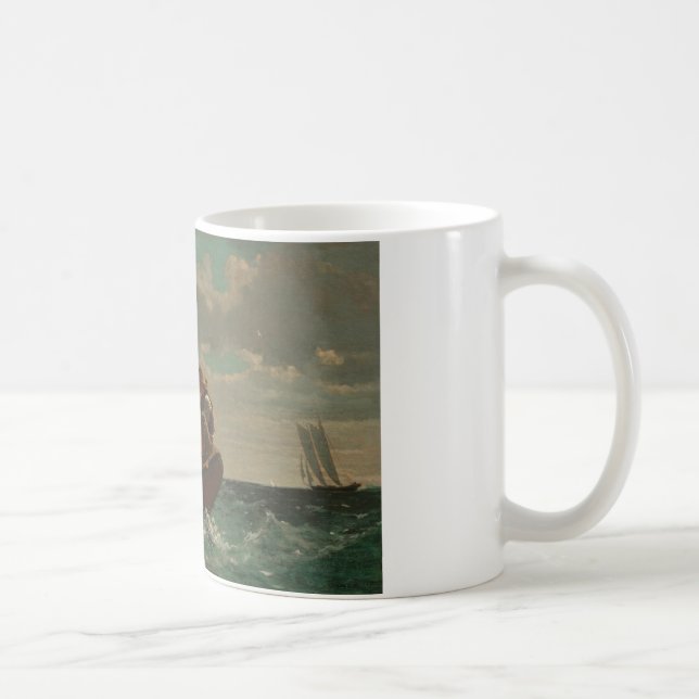 Winslow Homer - Breezing Up (A Fair Wind) Coffee Mug (Right)