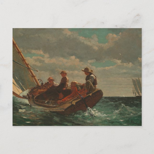 Winslow Homer - Breezing Up (A Fair Wind) Postcard (Front)
